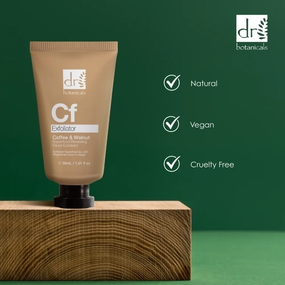 Dr. Botanicals Coffee & Walnut Superfood Renewing Facial Exfoliator